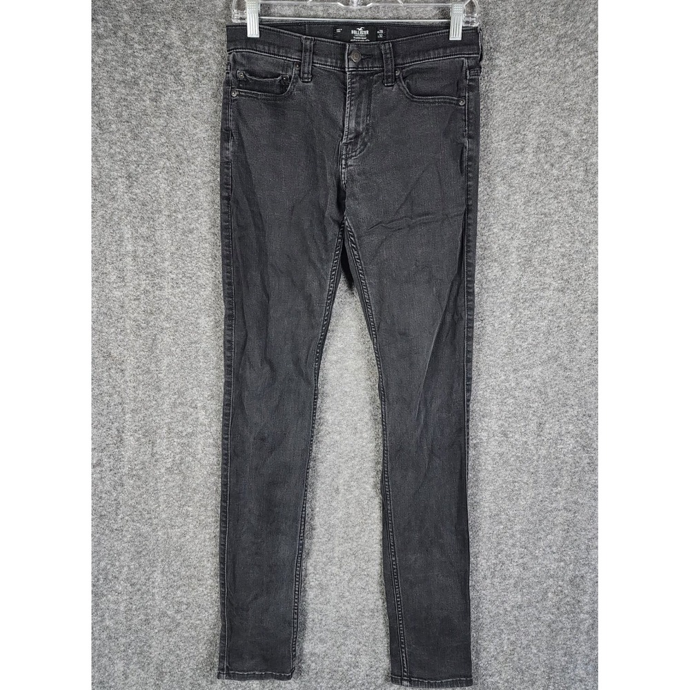 Hollister Jeans Womens 29x32 Stacked Skinny Black Advanced Stretch EUC
